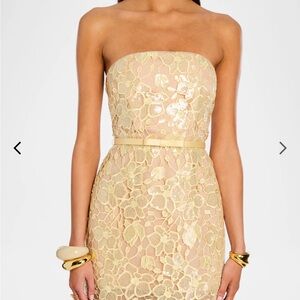 Retrofete Rowen Sequined Lace Midi Dress